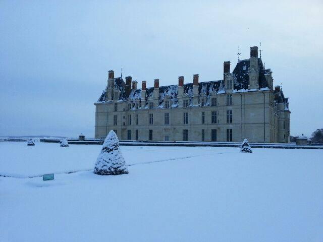 Château sous la neige