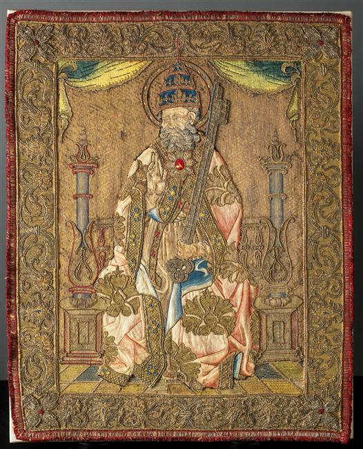 Panneau&nbsp;: Saint Pierre trônant