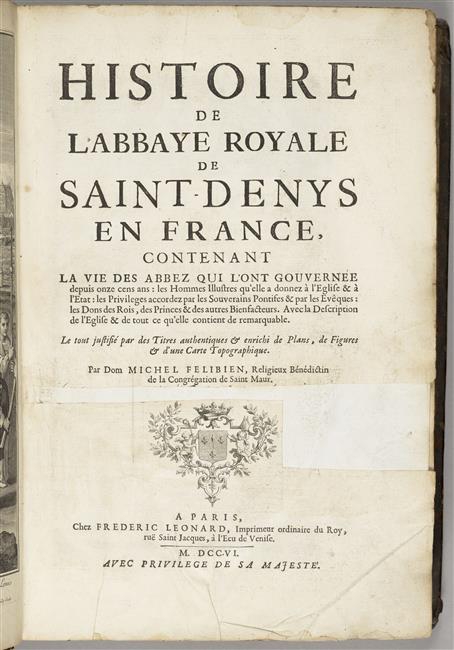 Histoire de l’Abbaye royale de Saint-Denis en France [...]