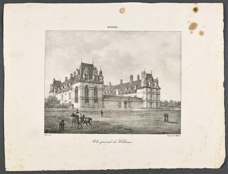 Trois vues du château d'Ecouen et de son parc, Victor, vers 1820 - avant1836