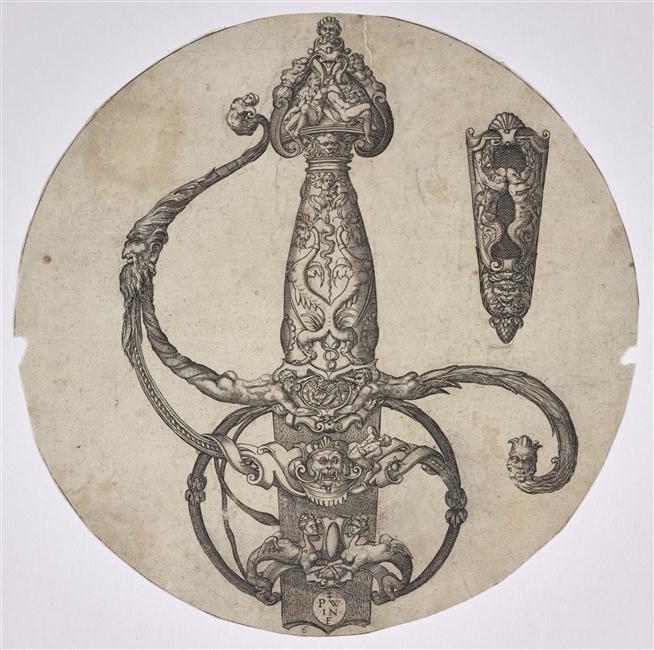 Modèles de deux garnitures d’épées, Pierre Woeiriot, après 1555