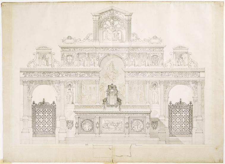 Projet de restauration du retable de l’église Notre-Dame de l’Assomption de Taverny, octobre 1909