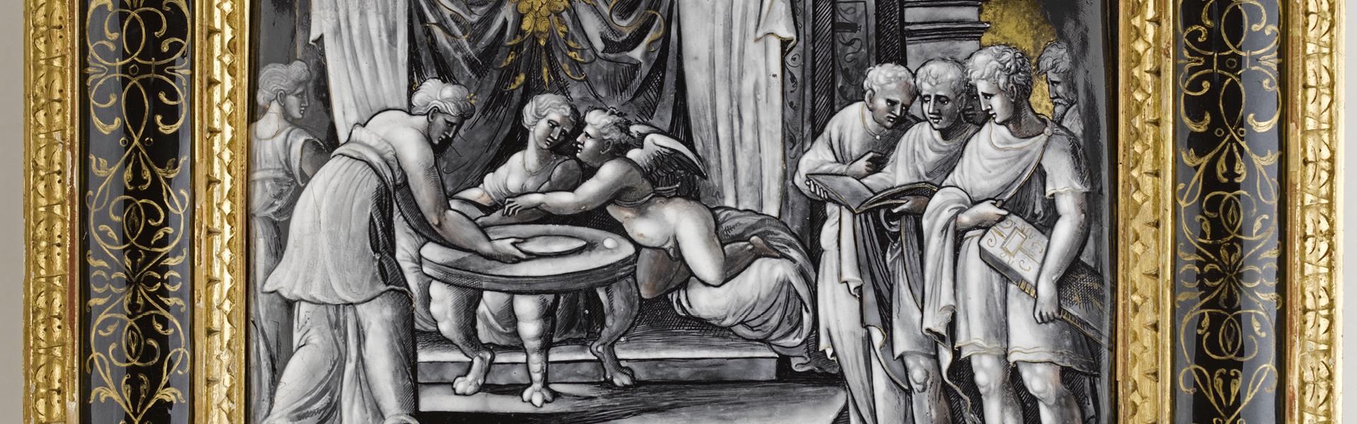 Psyché et l'Amour à table, Léonard Limosin