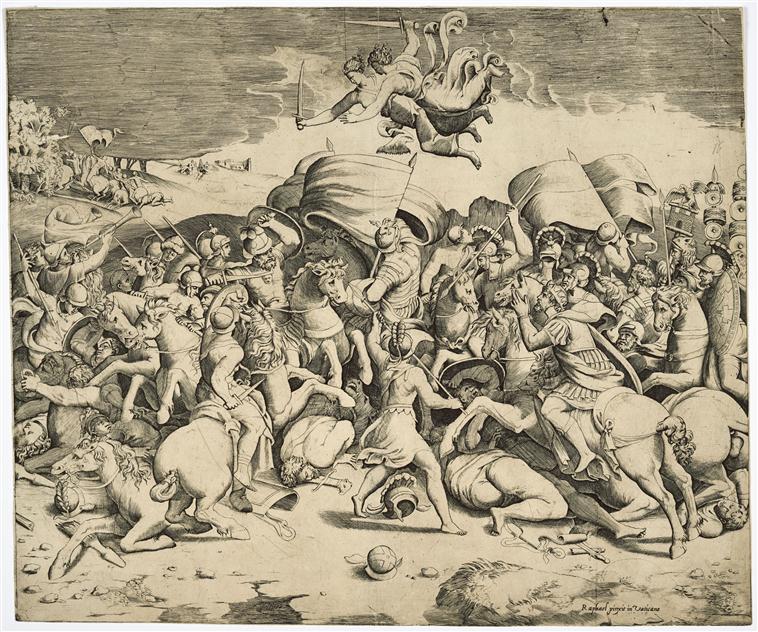 La Bataille du Pont Milvius, d'après Raphaël