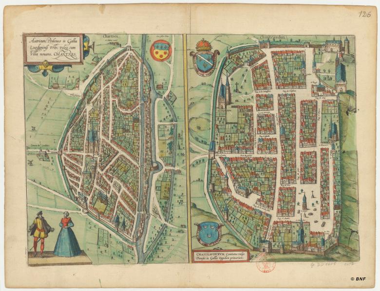 Plan de la ville de Chartres