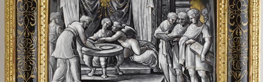 Psyché et l'Amour à table, Léonard Limosin