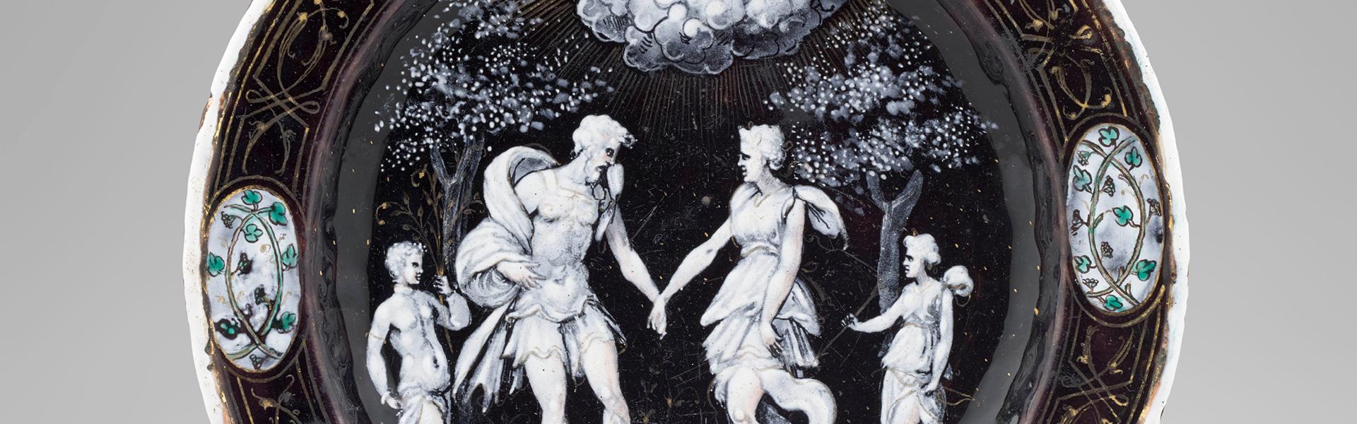 Assiettes des douze mois de l’année à l’emblème d’Horace Farnèse : juin